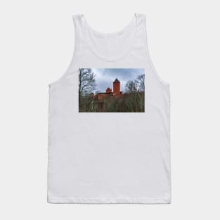 Ruins With tall cylindrical tower of Turaida Medieval Castle Tank Top